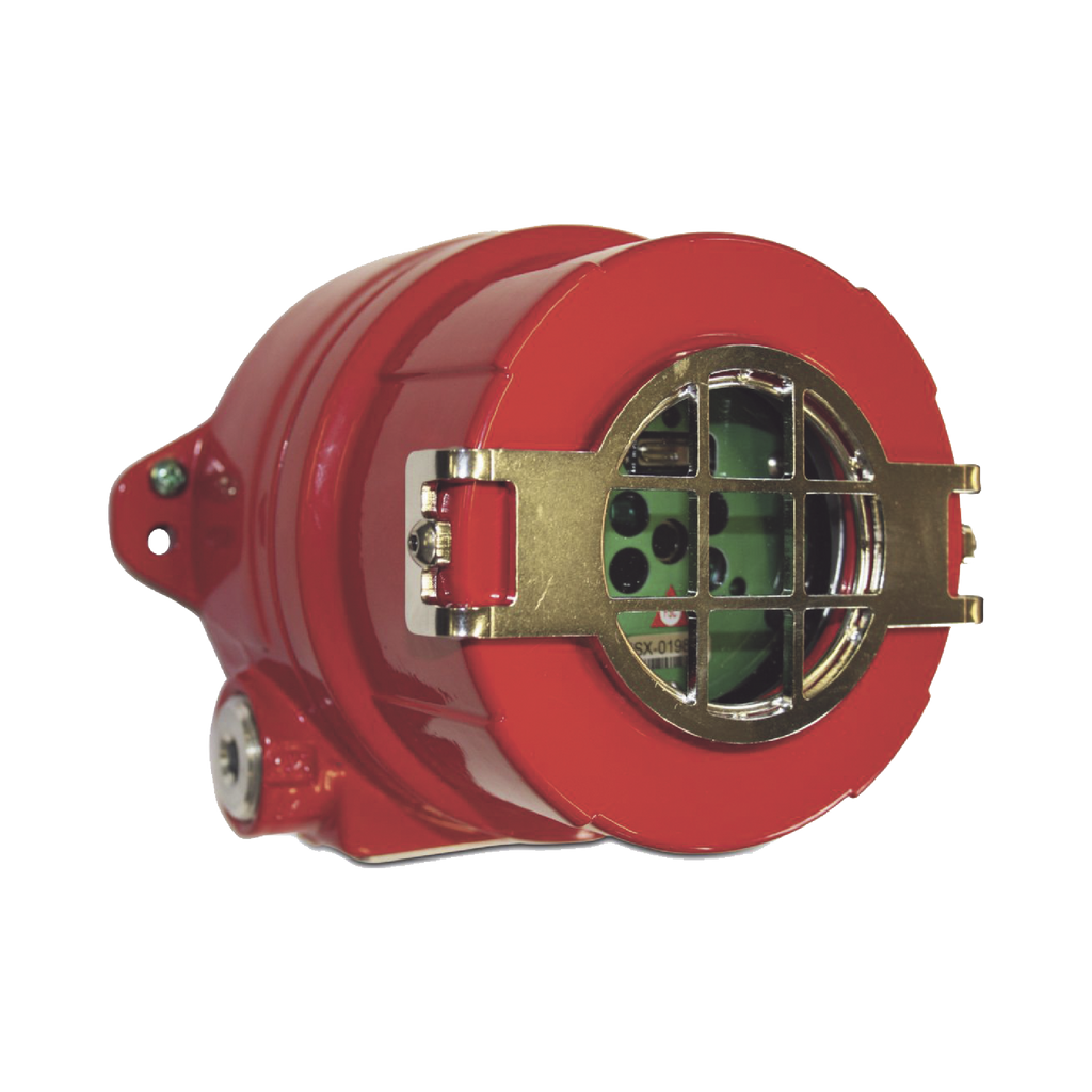 Detector De Flama Multi-Espectro Dual IR/UV, Tecnología Avanzada, Aluminio Libre de Cobre, Entradas 2x3/4" NPT, Certificaciones FM, cFM Clase I, División 1, Grupos A,B,C,D. Clase II División 1 Grupos E,F,G, Clase III