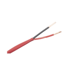 Alambre de Alarma contra Incendios - Bobina de 305 Metros (1000 Pies): 2 x 18 AWG, Rojo, Tipo FPLR, (UL) FT4, Ideal para Sistemas de Detección y Evacuación de Incendios