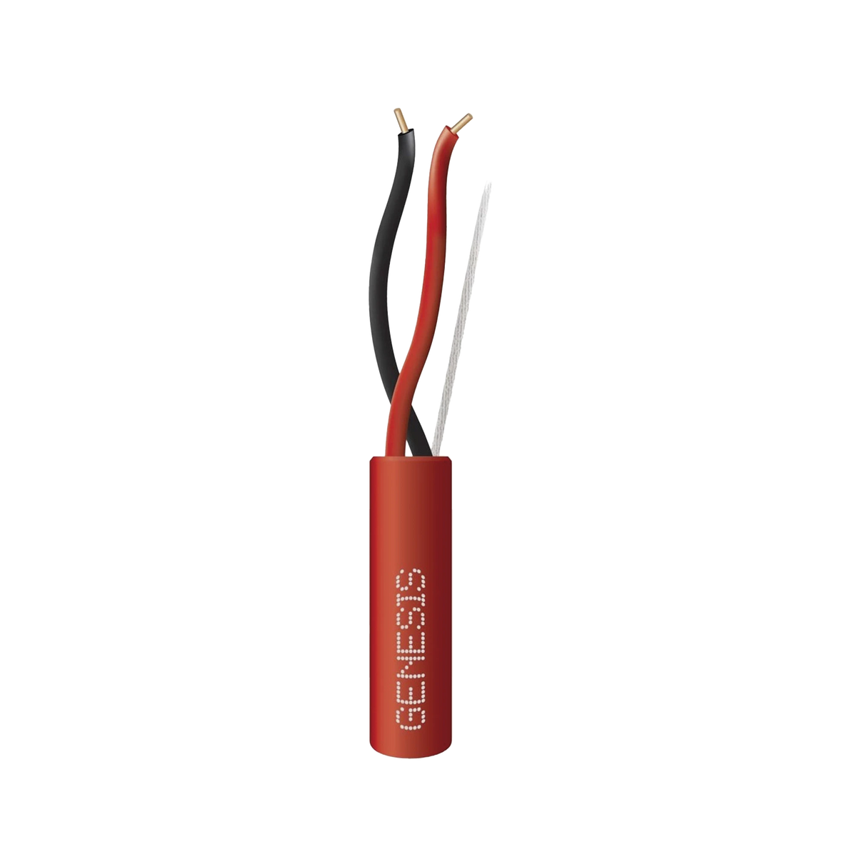 Carrete de Alambre 305 Metros (1000 Pies) / 2 x 16 AWG / Riser / Color Rojo / Tipo FPLR, CL3R, (UL) FT4 / Para Aplicaciones en Sistemas de Detección de Incendio y Sistemas de Evacuación
