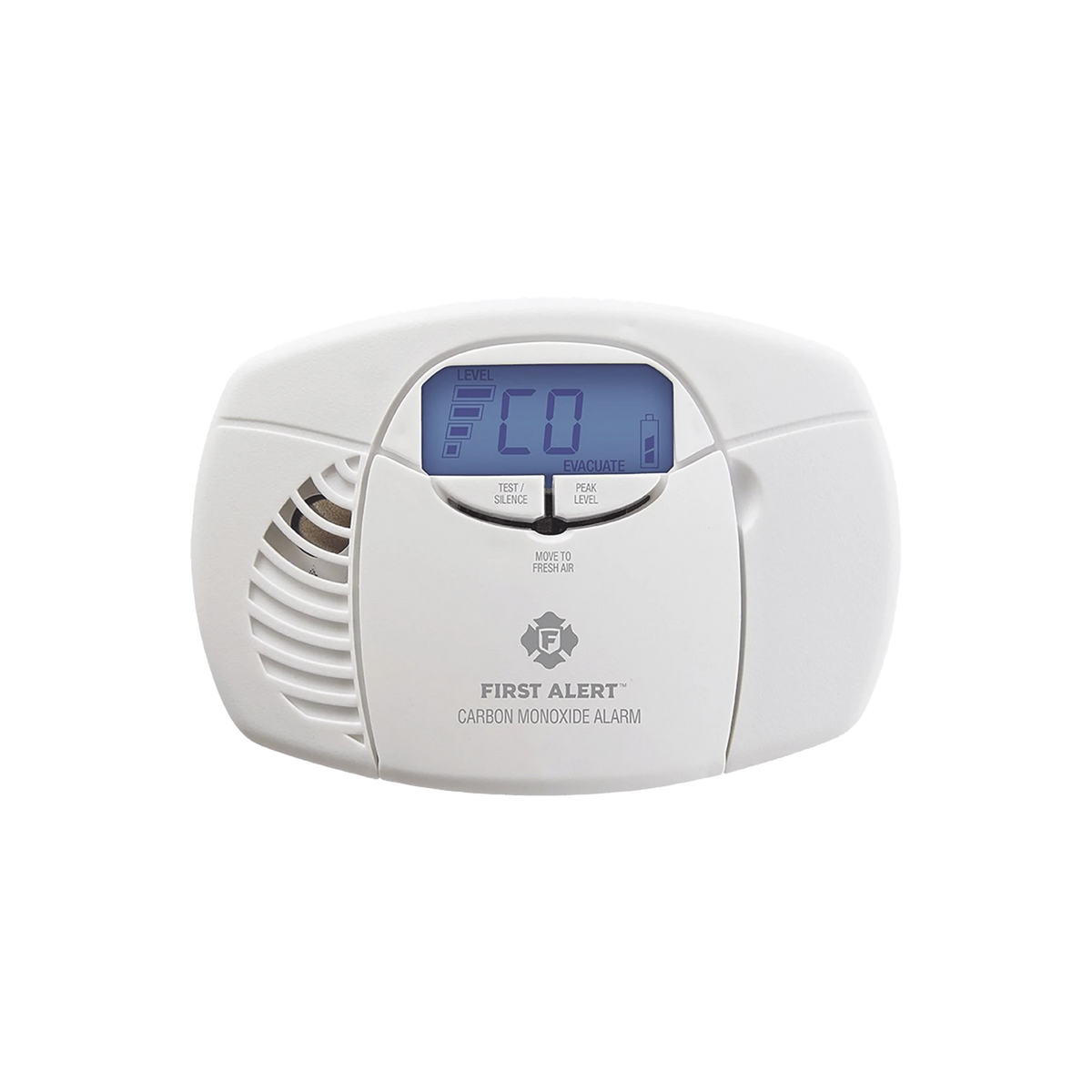 Alarma de monóxido de carbono (CO) enchufable con bateria de respaldo