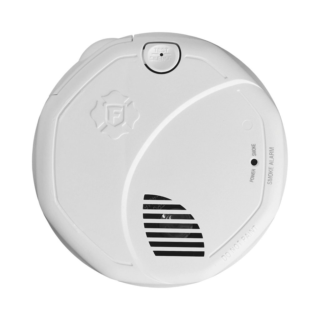 Alarma de Humo con Interconexión Inalámbrica / Advertencia de Voz con Ubicación / Sensor Fotoeléctrico / Baterías AA Reemplazables / 85 dB a 10 pies / Rango de Temperatura 4.4°C a 37.8°C / Cumple UL217