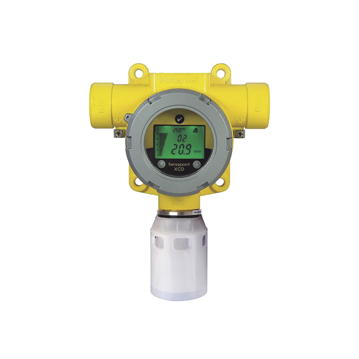 Detector Industrial De Gas, Con Sensor EC De Oxigeno (O2) 0-25% V/V, Certificación UL/c-UL/INMETRO, Entradas 2x3/4" NPT, Carcasa Pintado De Aluminio Grado Marino, Protección Contra Intemperie De Nailon