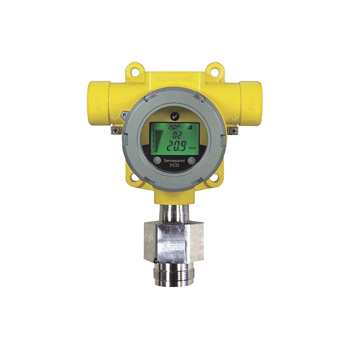 Transmisor Universal Serie XNX, Con HART® sobre salida 4-20 mA, 3 Relays Falla/Alarma, Puerto Interface HART®, Certificación ATEX/IECEx, 4 entradas M25, Pintado 316SS, Configurado Para Sensores Sensepoint Alta Temperatura