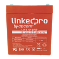 Batería de respaldo 12 V 5.5 Ah AGM | Certificada UL94-V0 Retardante a la Flama | Especial para Seguridad Electrónica | Vida útil 5 años | Terminales F1 + Adaptador F2