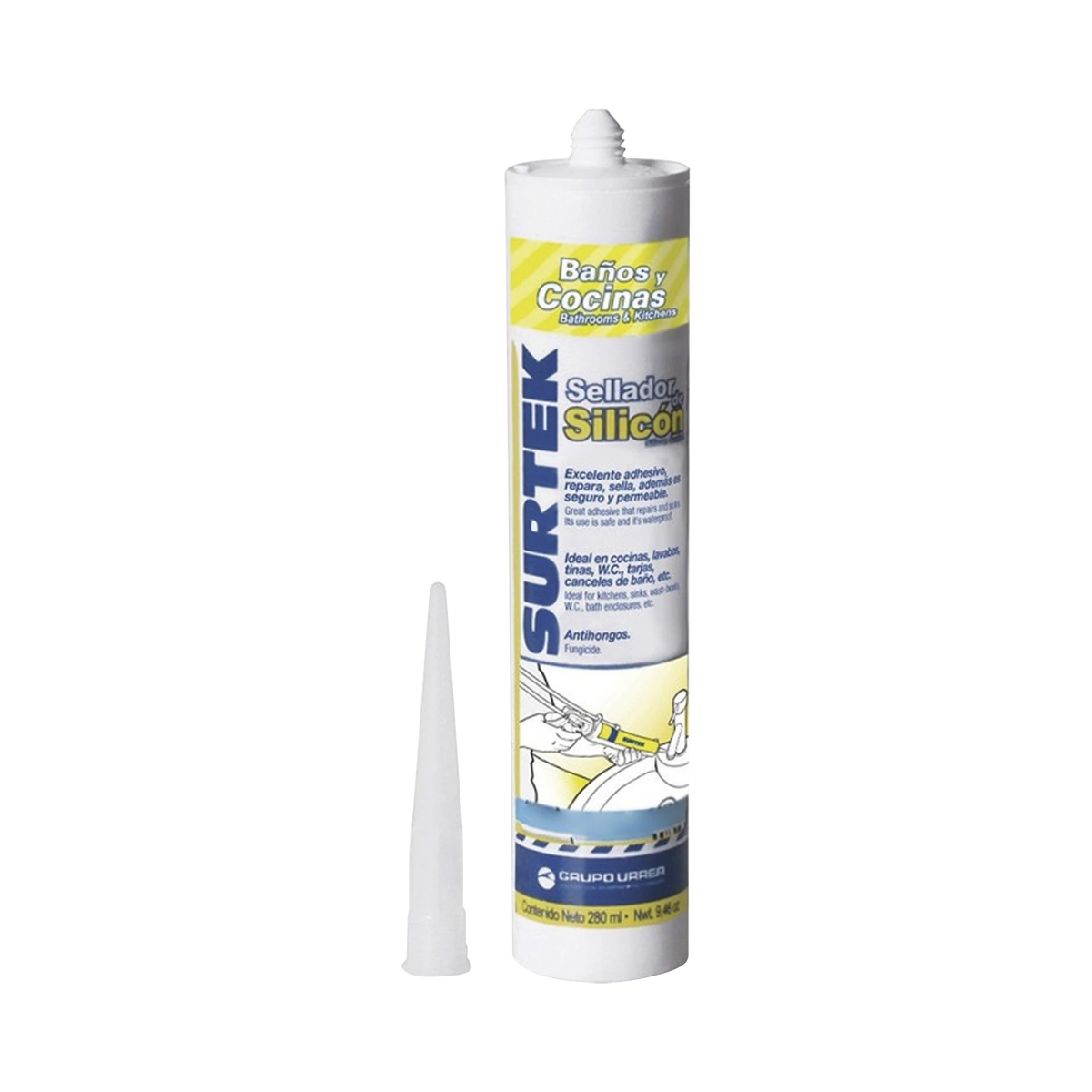 Extensión Eléctrica Doméstica de 8 metros / 127 V CA 8 A Máximo / Color Blanco.