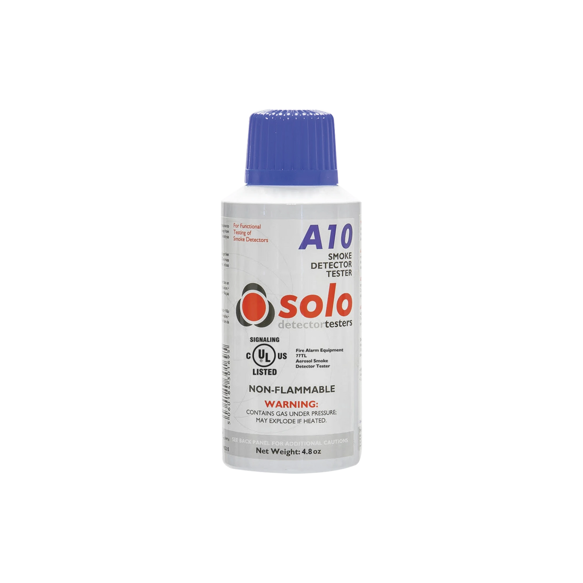 Lata De Humo Sintético En Aerosol Para Prueba De Detectores Puntuales, No Tóxico, No Inflamable, Libre De Silicona, 100%Biodegradable, No Contamina Los Detectores, Uso Manual o En Dispensadores SOLO-330/SOLO-332, Listado UL