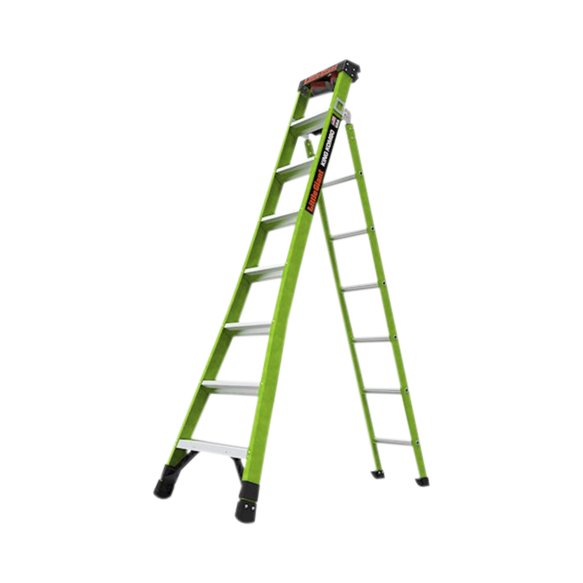 Escalera de Tijera 3 en 1 de 2.44 Metros, Fibra de Vidrio (SKU13908-001). Hecha en E.U.A. (Versión 2.0)