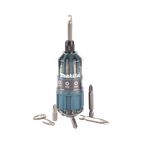 Desarmador Makita Con 18 Puntas intercambiables Tipo: Ph 2, Pz 1, Pz 2, Pz 3, SI 4, SI 5, SI 6.