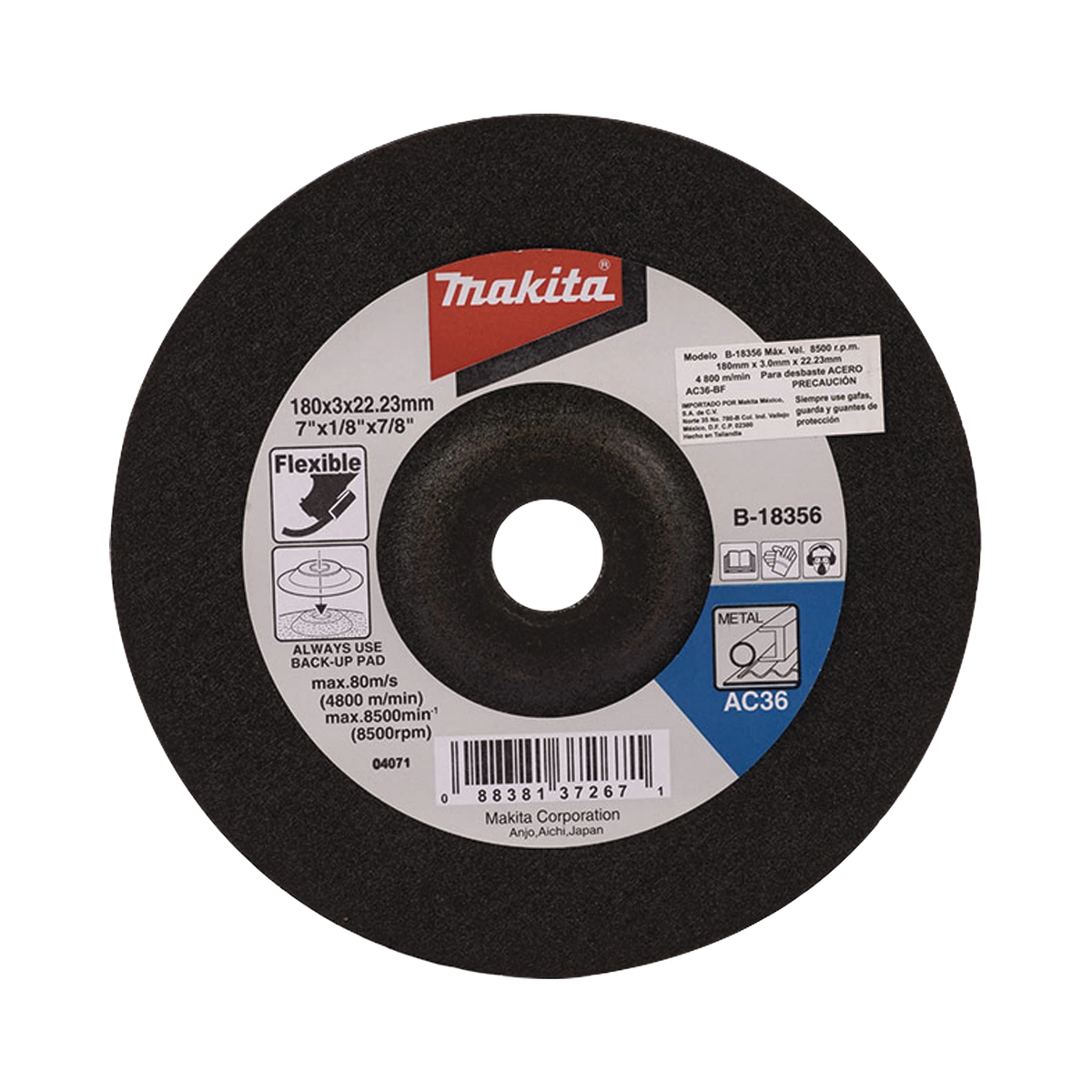 Disco 4 1/2"/ Inox y Acero / Corte Rápido