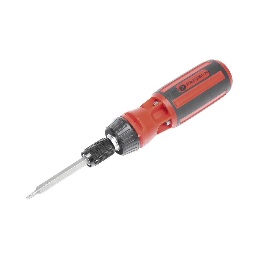 Desarmador 6 en 1 con Mango de Agarre Plástico (Torx #10 y #20, Hexagonal #5, PH0, PH2, Plana #5)