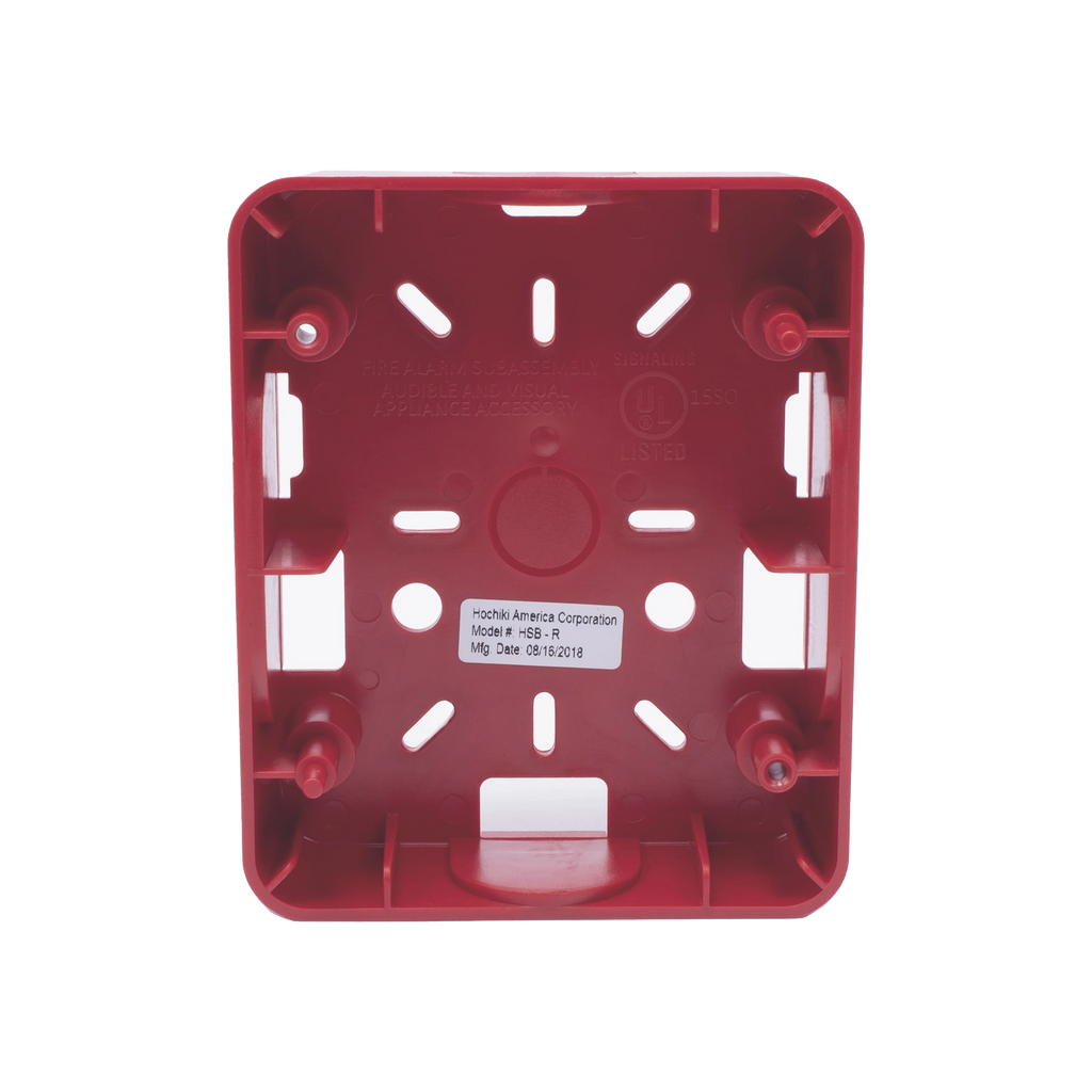 Caja Trasera Resistente a la Intemperie, Roja (para usar con la serie de estrobos HE) (0500-06360) De Hochiki