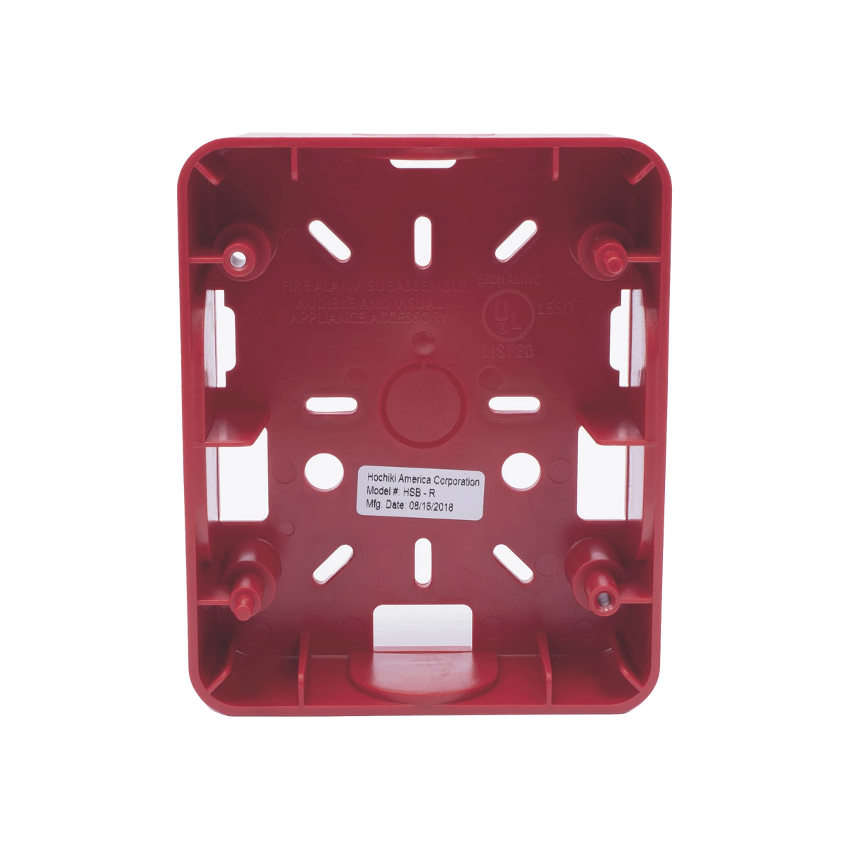 Caja Trasera Resistente a la Intemperie, Roja (para usar con la serie de estrobos HE) (0500-06360) De Hochiki