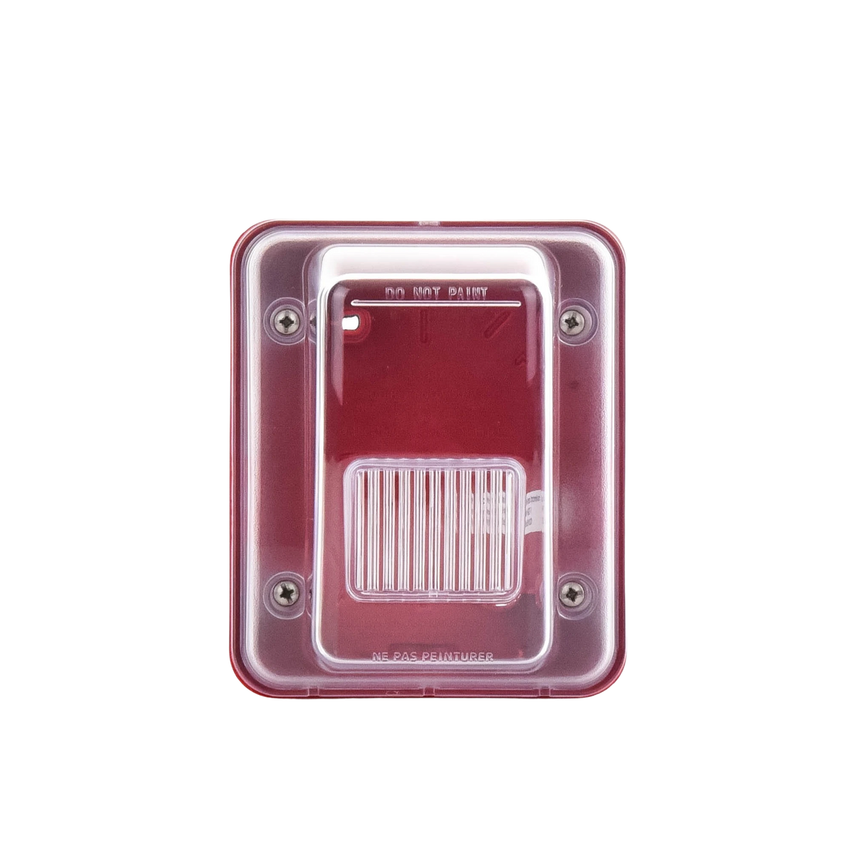 Caja de Montaje en Pared para Bocina y Bocina con Lampara Estroboscopica y para montaje en Techo de Bocinas, Color Rojo