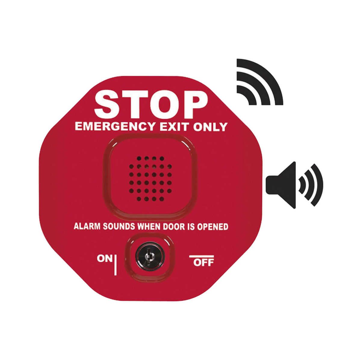 Alarma de puerta multifunción Exit Stopper® para una puerta con bocina remota