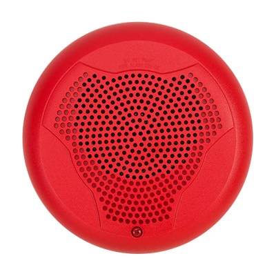 Sirena con Lámpara Estroboscópica, Montaje en Techo, Nivel de Candelas Seleccionable, Color Rojo, Nuevo Diseño Moderno y Elegante y Menor Consumo de Corriente