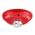 Bocina con Lámpara Estroboscópica para Instalación en Techo con Configuración Estroboscópica Seleccionable, Color Rojo