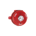 Sirena con Lámpara Estroboscópica para Exterior, Montaje en Techo, Nivel de Candelas Seleccionable, Color Rojo