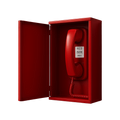 Dispositivo Telefónico de Emergencia | Grado de Seguridad 3 | Metal Rojo RAL3001 | 32 Teléfonos por Línea | Conexión IFAMFFT