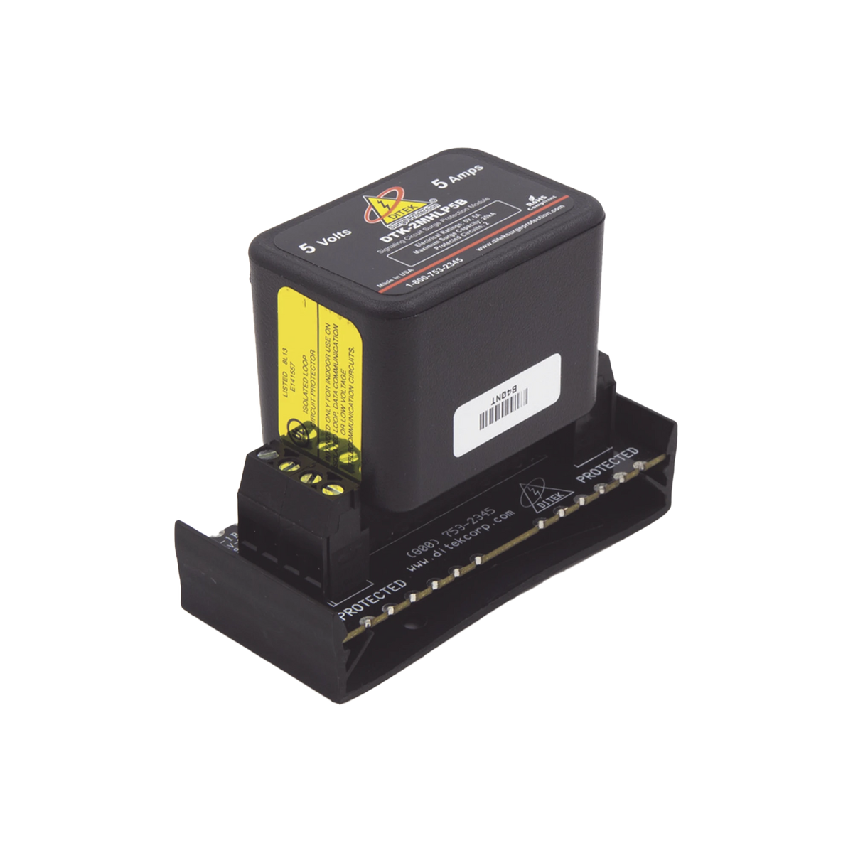 Protector RF Coaxial A 75 Ohms +24VDC Con Conector F Hembra De 300 MHz - 2.5 GHz