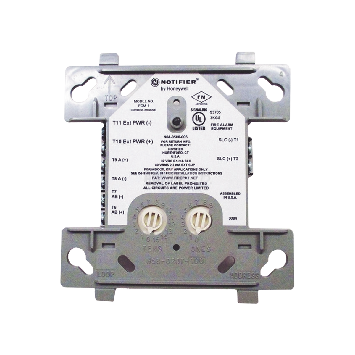 Caja de montaje para anunciadores serie ACS de NOTIFIER