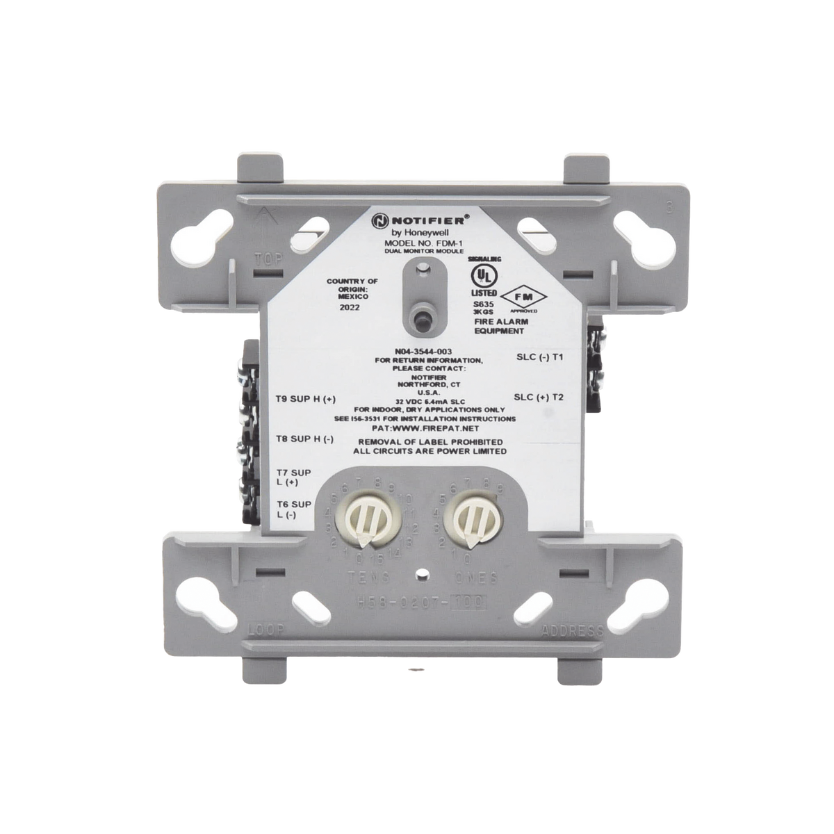 Placa de Revestimiento para CPU2-640 y CPU2-640-SP / para Cuando se Monta en la Fila Superior / Compatible con Gabinetes Serie CAB-4 de NOTIFIER