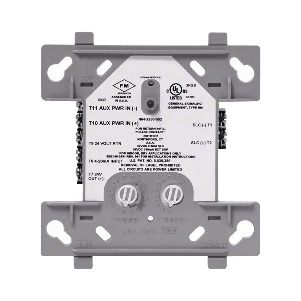 Módulo de entrada Analógica 4-20 mA / Direccionable / Compatible solo con NFS2-3030 / Tecnología FlashScan® de NOTIFIER
