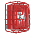 Protector De Rejilla Anti Vandalismo Y Golpes Accidentales, Color Rojo, Para Sirenas/Estrobos/Bocinas System Sensor, Montaje a Ras, 7.40"Altox6.15"Anchox3.39"Profundidad