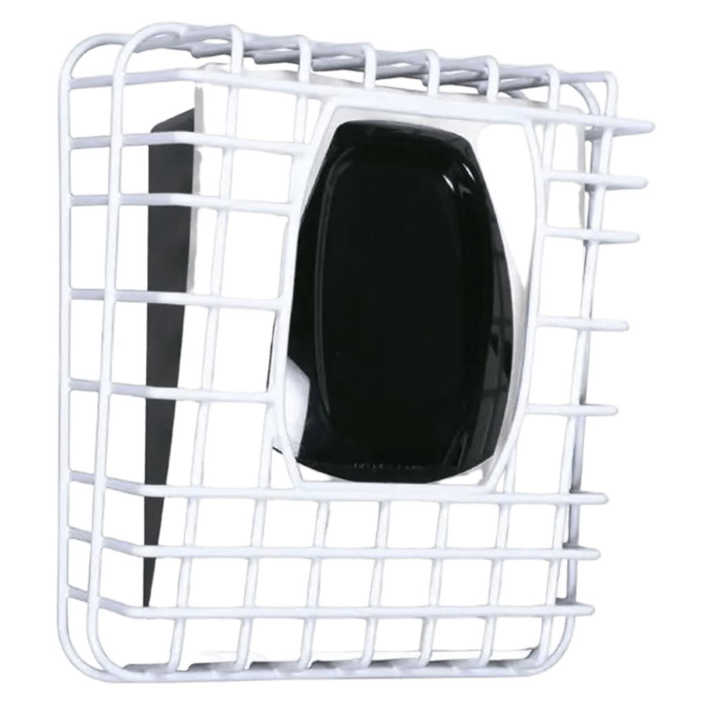 Protector De Rejilla Anti Vandalismo Y Golpes Accidentales, Color Blanco, Para Sirenas/Estrobos/Bocinas System Sensor, Montaje en Superficie en Techo, 8.55"Altox8.55"Anchox6.23"Profundidad